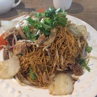 egg less noodle stir fry at The Purple Mint - El Cajon Blvd in San Diego
