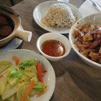 Claypot and Lemon Grass Tofu with Noodles.   at The Purple Mint - El Cajon Blvd in San Diego