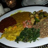 Vegan sampler plate  at Ethiopian Love in Honolulu