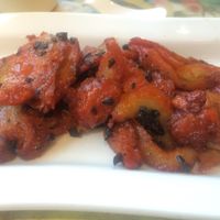 One of the yummy dishes we had. at Joyous Vegetarian in Kowloon