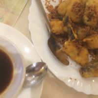 fried aubergine at Joyous Vegetarian in Kowloon