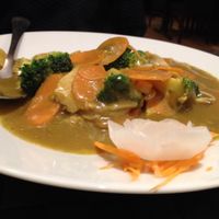 Veg curry with tofu  at Vegesana & One Ramen in Barcelona