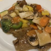 Seitán con verduras en salsa  at Vegesana & One Ramen in Barcelona