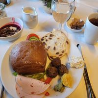 My breakfast (Among other things vegan meatballs) at Landhaus Beckmann in Kalkar