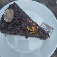 Vegan brownie cake at Chocolate House - Herbes in Luxembourg City