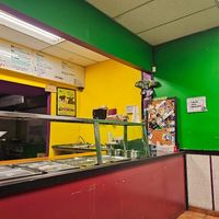 Inside restaurant at V's Caribbean in Toronto