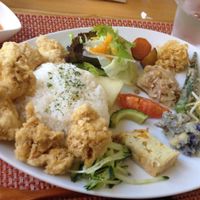 Singapore tofu rice at Dechibica in Yomitan