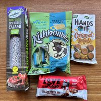 Some vegan items we bought   at Vegasme in Brussels