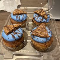 Cookie monster cupcakes- I stocked up 😜  at Walt Disney World - Erin McKenna's Bakery in Lake Buena Vista