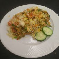 Biryani con vegetales at La Juderia in Segovia