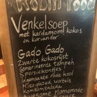 Menu at Robin Food in Amsterdam