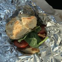 Breakfast biscuit sandwich- just as good as I remembered! 🌱  at The Lunch Room Bakery & Cafe in Ann Arbor