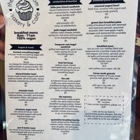 Laminated menu  at The Lunch Room Bakery & Cafe in Ann Arbor