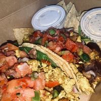 Up close and personal of the breakfast tacos. You know you wanna order it  at The Lunch Room Bakery & Cafe in Ann Arbor