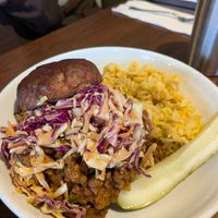 Sloppy Joe and Mac and cheese (a special) at The Lunch Room Bakery & Cafe in Ann Arbor