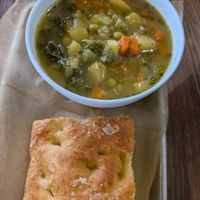 Herby vegetable soup at The Lunch Room Bakery & Cafe in Ann Arbor
