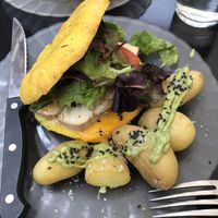 Pita de tofu at La Camelia Vegan Bar in Bilbao