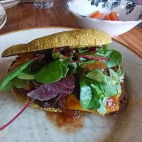 Pita de seitan at La Camelia Vegan Bar in Bilbao