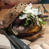 Hamburguesa La Nueva at La Camelia Vegan Bar in Bilbao
