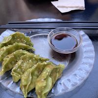 Dumplings with Umeboshi-Soy sauce!   at La Camelia Vegan Bar in Bilbao