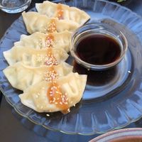 gyozas de veduras  at La Camelia Vegan Bar in Bilbao