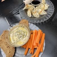 the starters  at La Camelia Vegan Bar in Bilbao