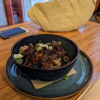 Bulgogi dish  at La Camelia Vegan Bar in Bilbao