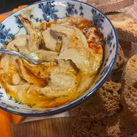 Hummus at La Camelia Vegan Bar in Bilbao