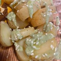 Baked potato at La Camelia Vegan Bar in Bilbao