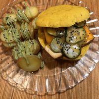 Tofu pitta  at La Camelia Vegan Bar in Bilbao