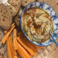 Hummus platter   at La Camelia Vegan Bar in Bilbao