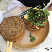 Burger  at La Camelia Vegan Bar in Bilbao