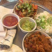 Mexican tasting platter   at Las Iguanas in Bath
