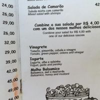 Menu 2 at Cafe do Mar in Ilha Grande