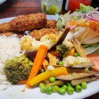 Falafel dish  at Cafe do Mar in Ilha Grande