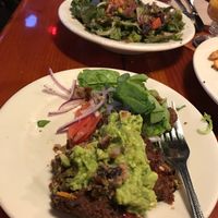 Black bean burger special with beet side salad special at Bear Tooth Theatrepub in Anchorage
