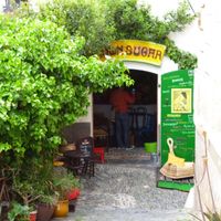 The lovely entrance of Brown Sugar Cafeteria in Cadaques at Brown Sugar in Cadaques