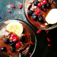 Chocolate pudding - vegan, raw. at Brown Sugar in Cadaques