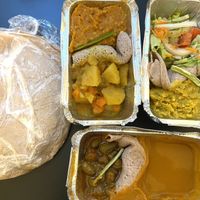 Vegetarian platter- a sampler with 4 dishes  at Kilimanjaro in Heidelberg