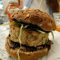 Veg burger at Frulez in Bari