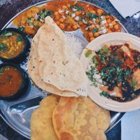 sample everything vegan.  at Chat Patti in Decatur