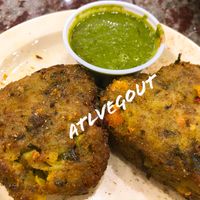 Veggie patty  at Chat Patti in Decatur