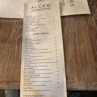 Menu  at Avlee Greek Kitchen in Brooklyn