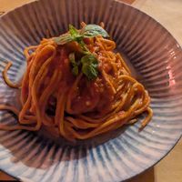 Pasta pomodoro at Nadamas in Bolzano