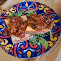bruschetta caponata at Nadamas in Bolzano