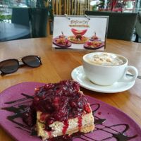 Vegan cheesecake made out of Tofu at Boticasol in Armenia