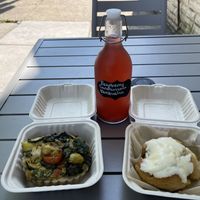 Vegan quiche, cinnamon roll at Harmony Bakery in Baltimore