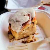 cinnamon bun at Harmony Bakery in Baltimore