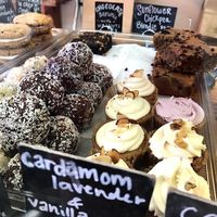 display case at Harmony Bakery in Baltimore