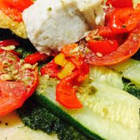 Vegan flatbread at Harmony Bakery in Baltimore